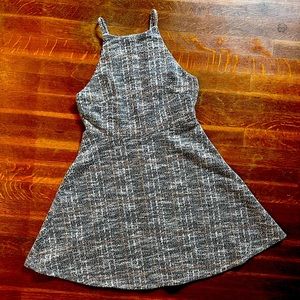 tweed a-line halter dress